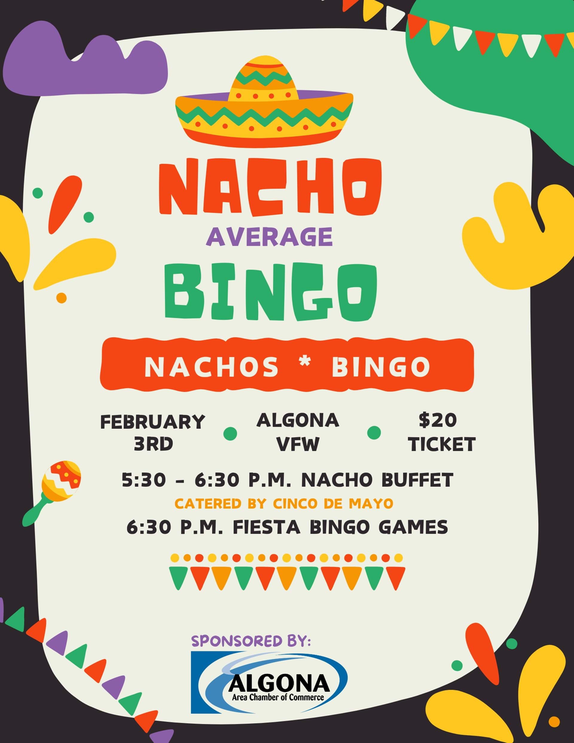 Nacho Average Bingo  - Fiesta themed food and games 